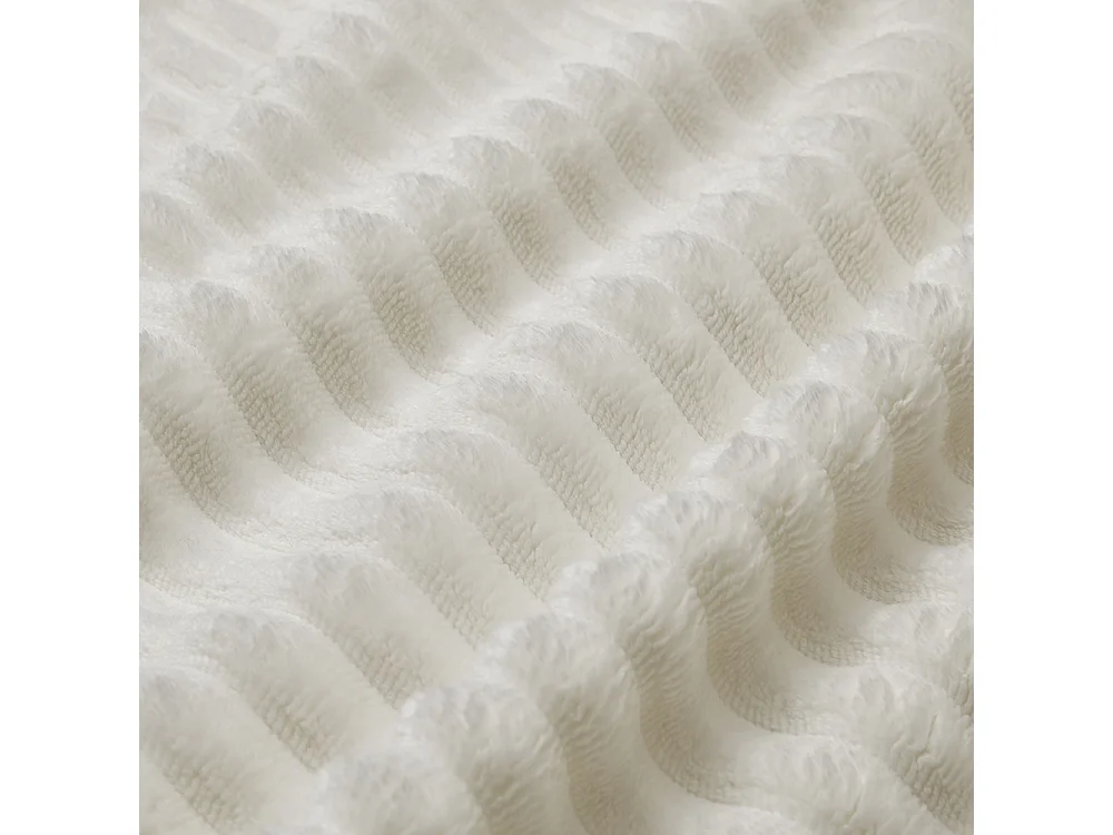Canapé d'angle 4 places en tissu blanc
