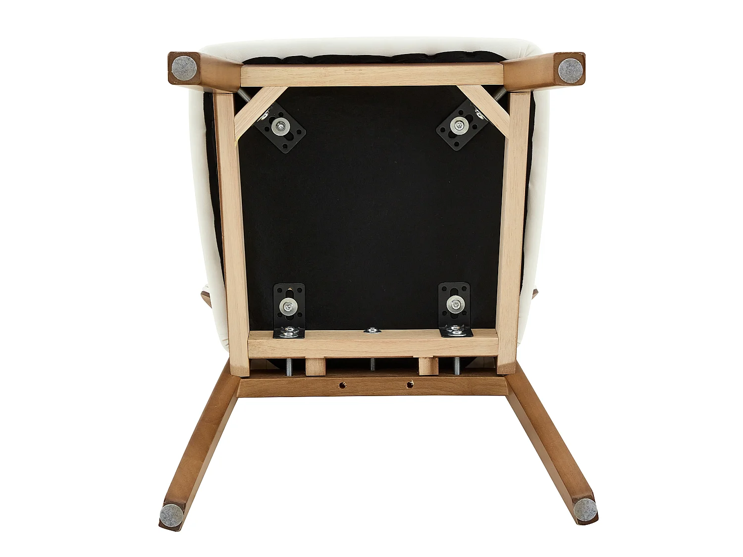 Lote de 2 sillas de comedor, respaldo con forma de mariposa, sillas de madera, asiento acolchado, blanco
