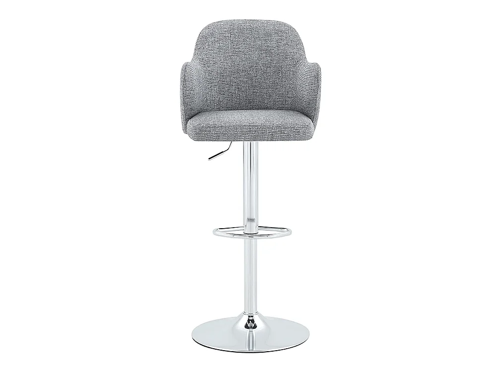 Ensemble de tabourets réglables (lot de 2), style moderne, avec accoudoirs, pivotants à 360°, hauteur réglable, gris