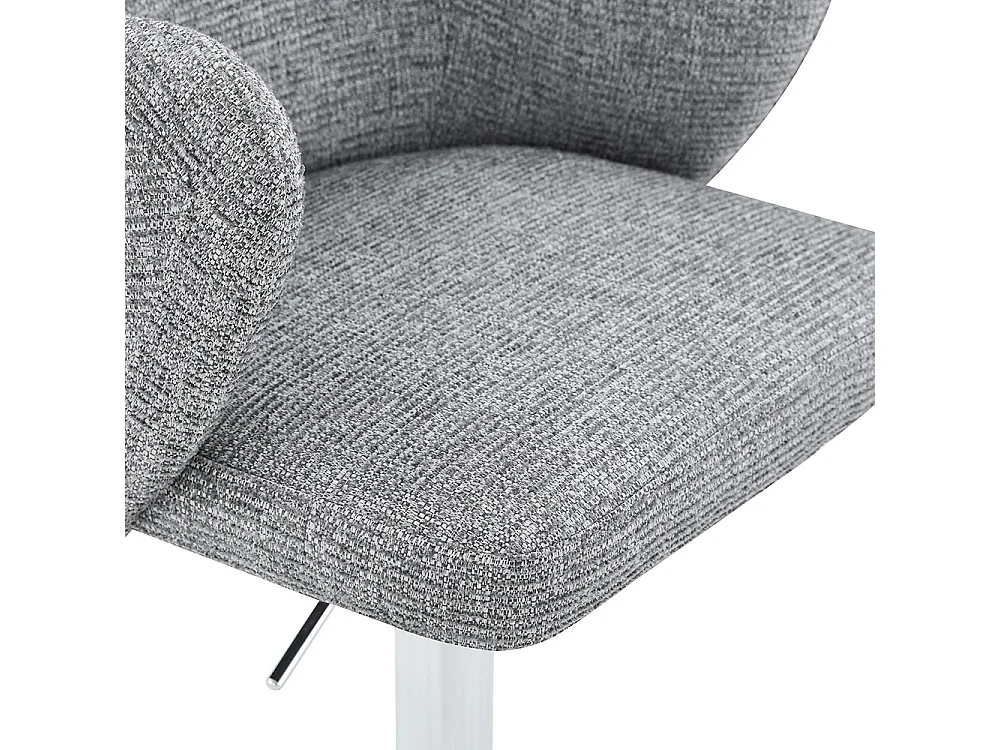Ensemble de tabourets réglables (lot de 2), style moderne, avec accoudoirs, pivotants à 360°, hauteur réglable, gris
