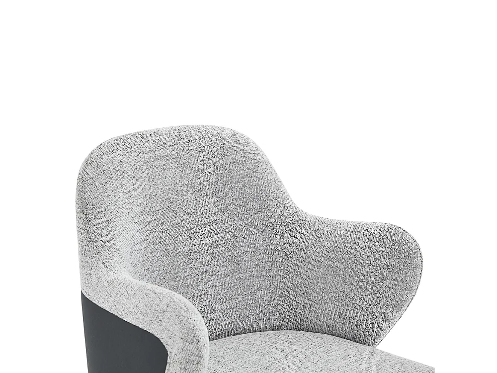 Ensemble de tabourets réglables (lot de 2), style moderne avec accoudoirs, pivotants à 360°, hauteur réglable, gris clair + noir
