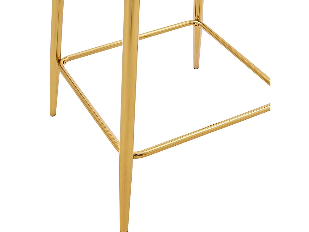 Conjunto de taburetes transparentes, juego de 2, con estructura metálica (solo taburetes, mesa no incluida), dorado