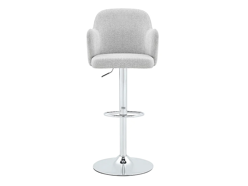 Ensemble de tabourets réglables (lot de 2), style moderne, avec accoudoirs, pivotants à 360°, hauteur réglable, gris clair