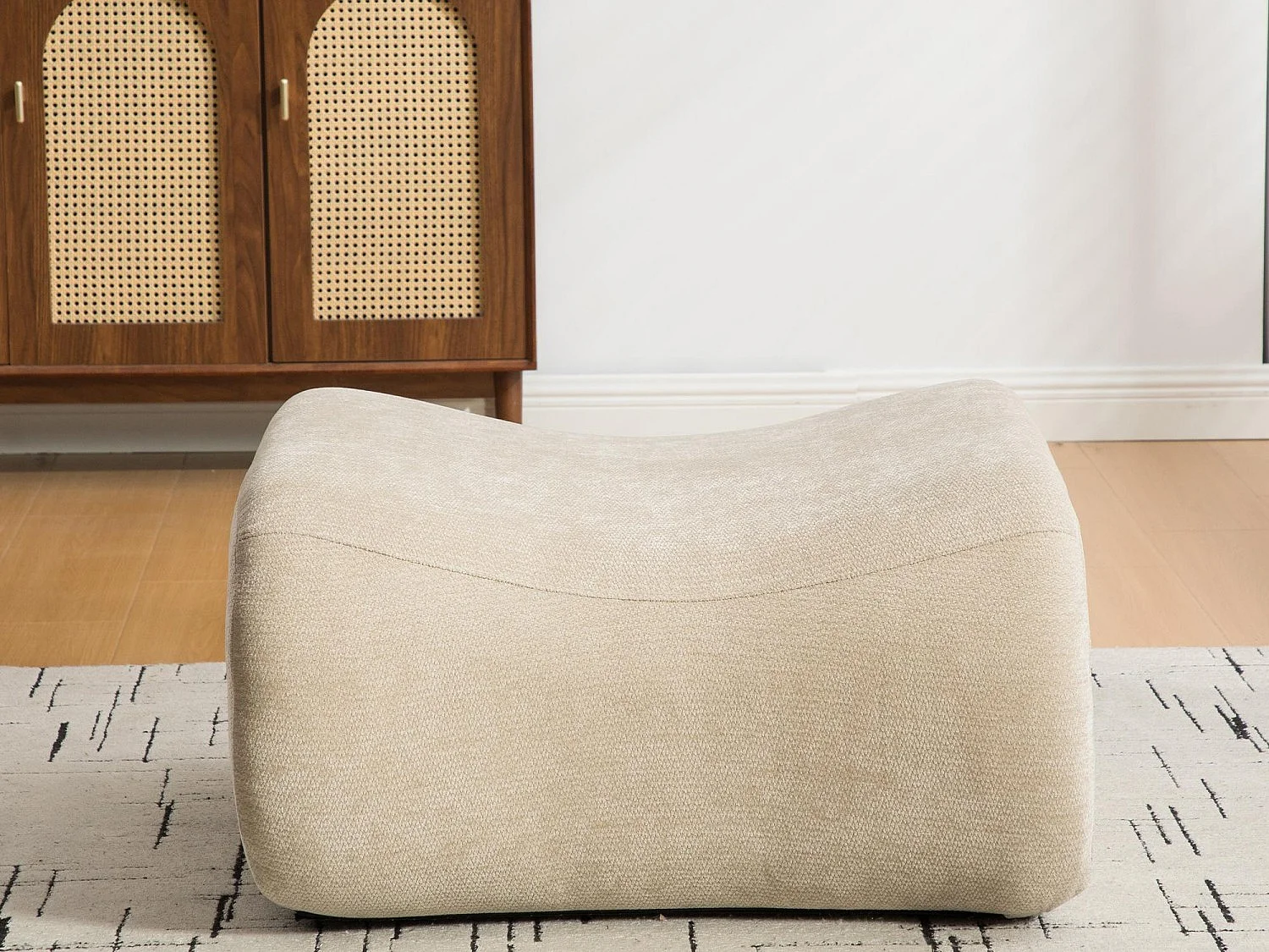 SOURIRE LVHOM Méridienne 1 Place avec Repose-Pieds | Chaise Longue Modulable Mousse 30D | Fauteuil Salon Chenille Anti-Poils Animaux