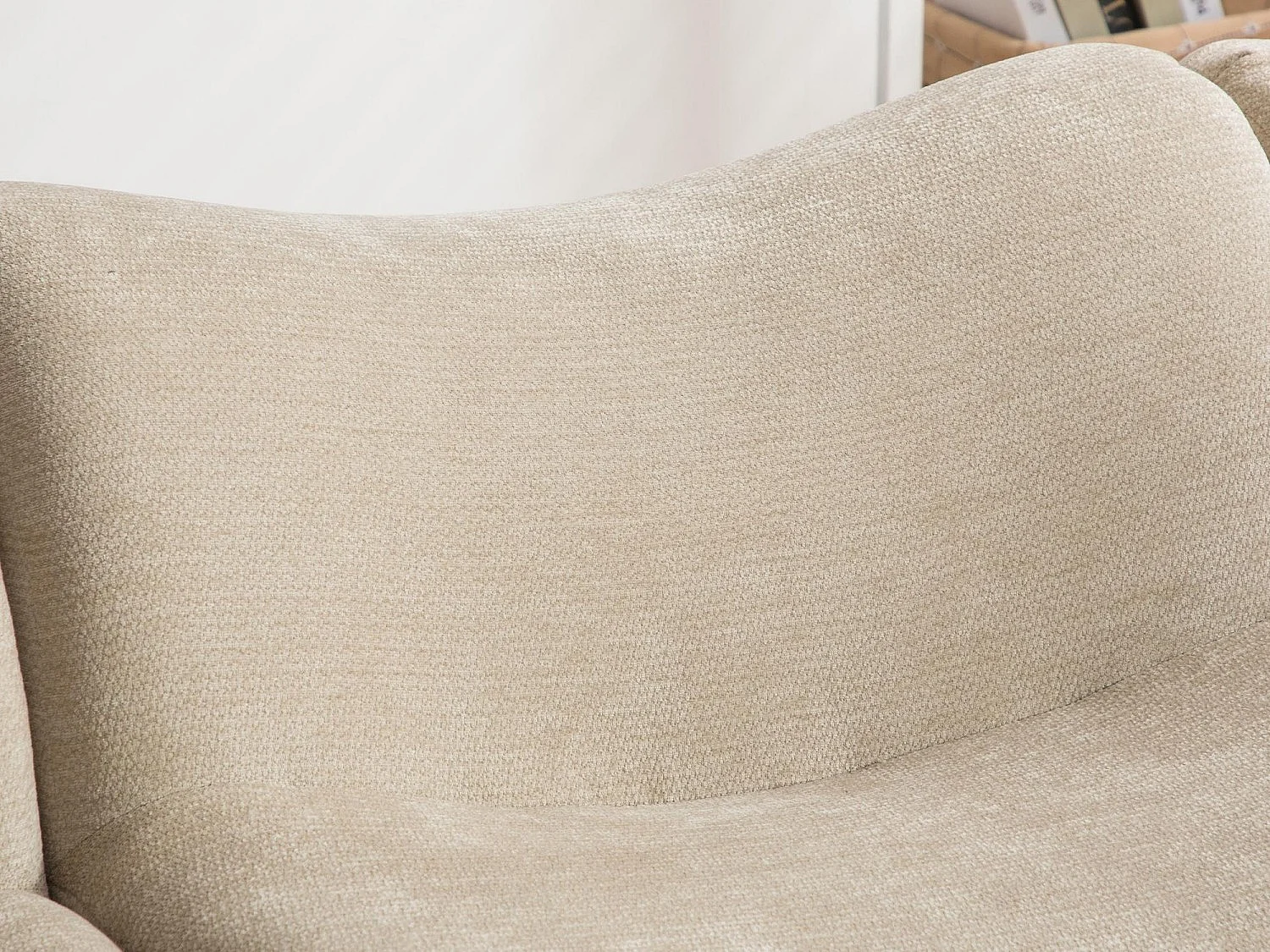 SOURIRE LVHOM Méridienne 1 Place avec Repose-Pieds | Chaise Longue Modulable Mousse 30D | Fauteuil Salon Chenille Anti-Poils Animaux
