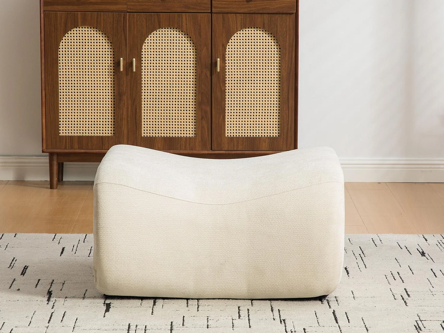 Méridienne 1 Place avec Repose-Pieds SOURIRE LVHOM | Chaise Longue Modulable Mousse 30D | Fauteuil Salon Chenille Anti-Poils Animaux