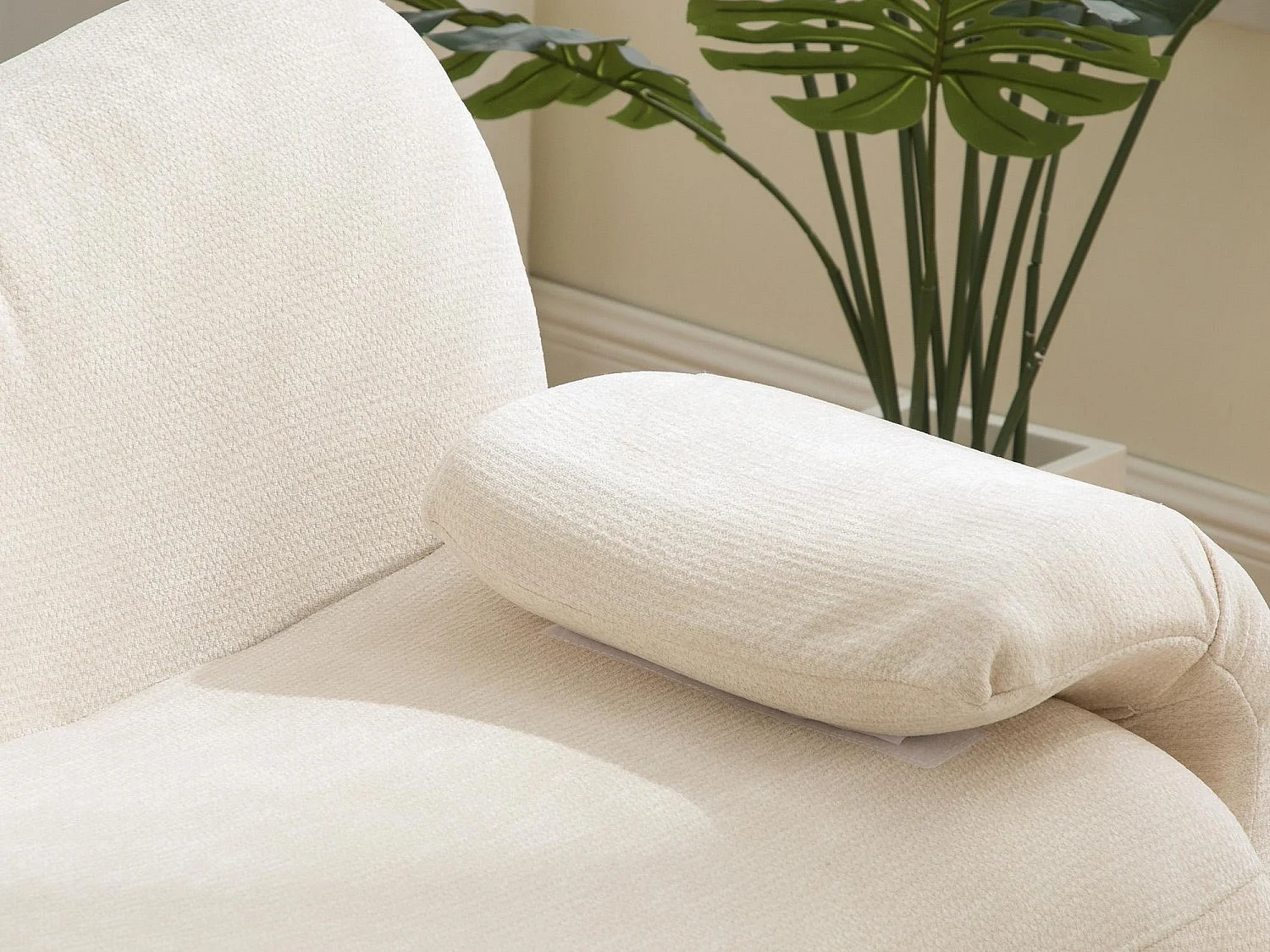 SOURIRE LVHOM Méridienne 1 Place avec Repose-Pieds | Chaise Longue Modulable Mousse 30D | Fauteuil Salon Chenille Anti-Poils Animaux