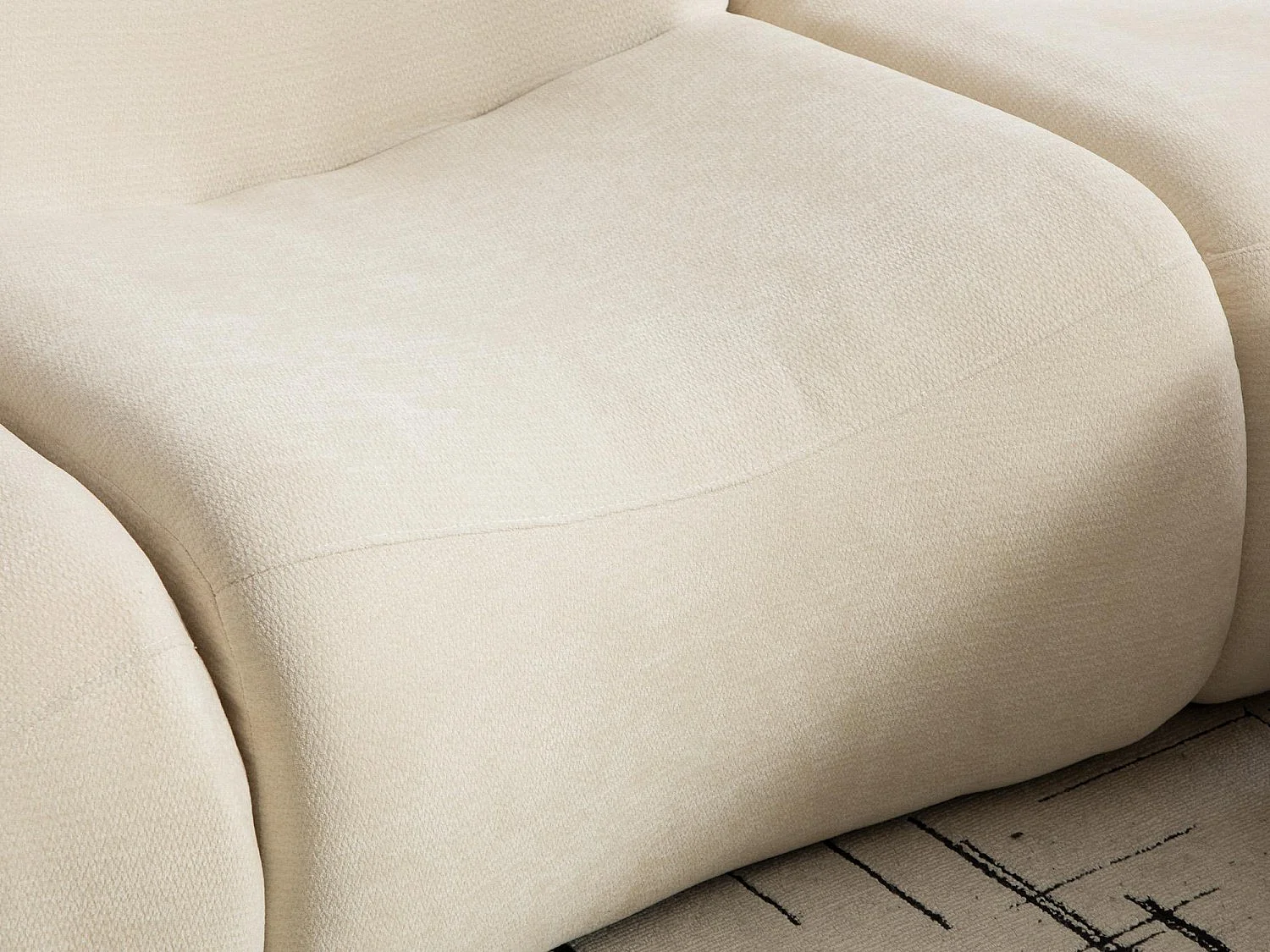 SOURIRE LVHOM Méridienne 1 Place avec Repose-Pieds | Chaise Longue Modulable Mousse 30D | Fauteuil Salon Chenille Anti-Poils Animaux