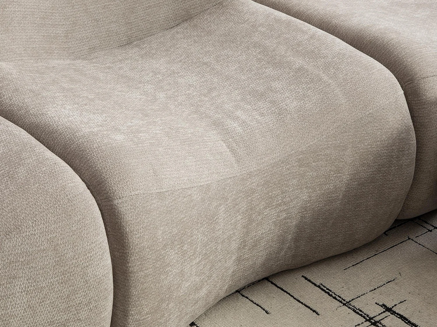 SOURIRE LVHOM Méridienne 1 Place avec Repose-Pieds | Chaise Longue Modulable Mousse 30D | Fauteuil Salon Chenille Anti-Poils Animaux