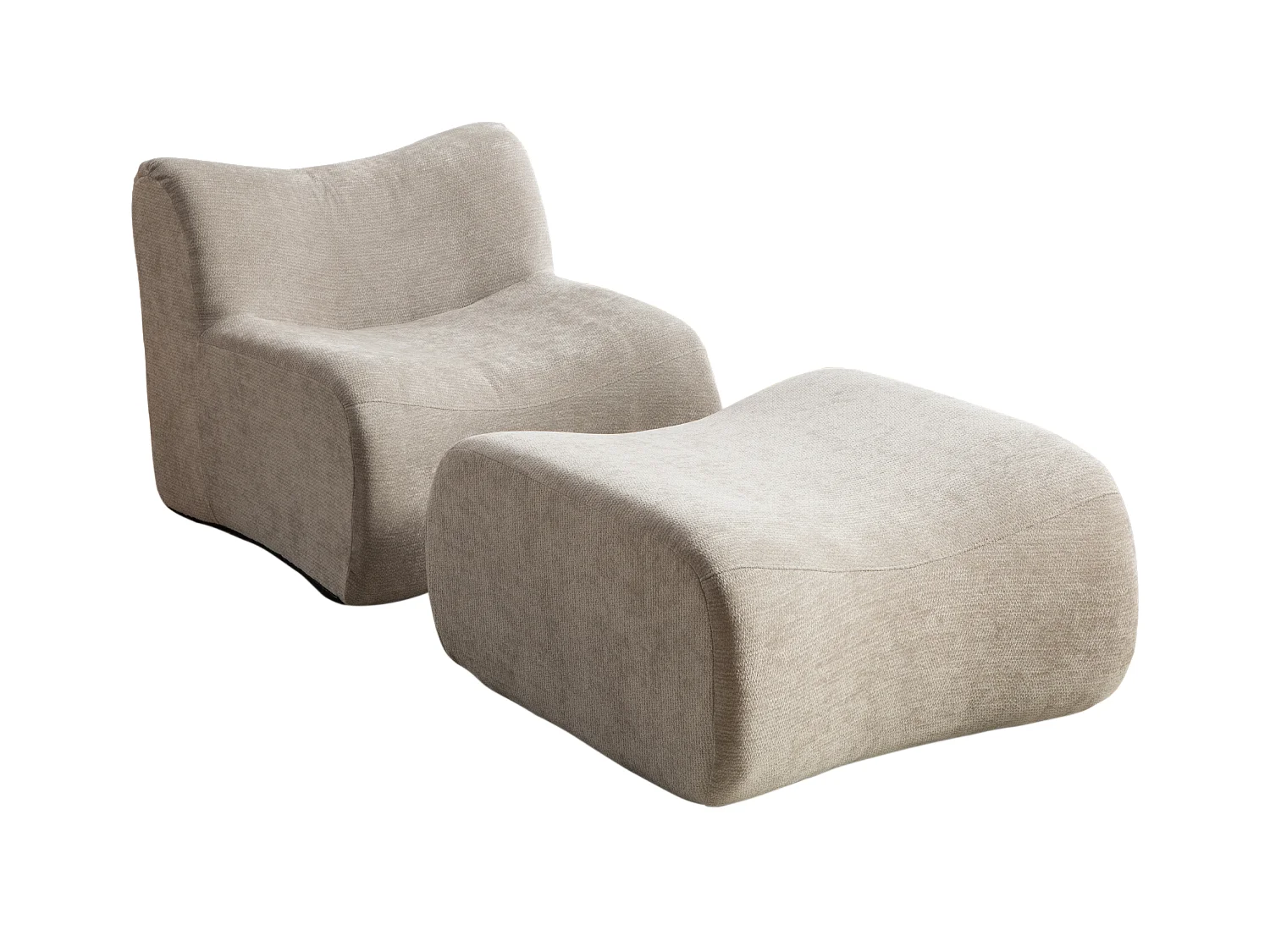SOURIRE LVHOM Méridienne 1 Place avec Repose-Pieds | Chaise Longue Modulable Mousse 30D | Fauteuil Salon Chenille Anti-Poils Animaux