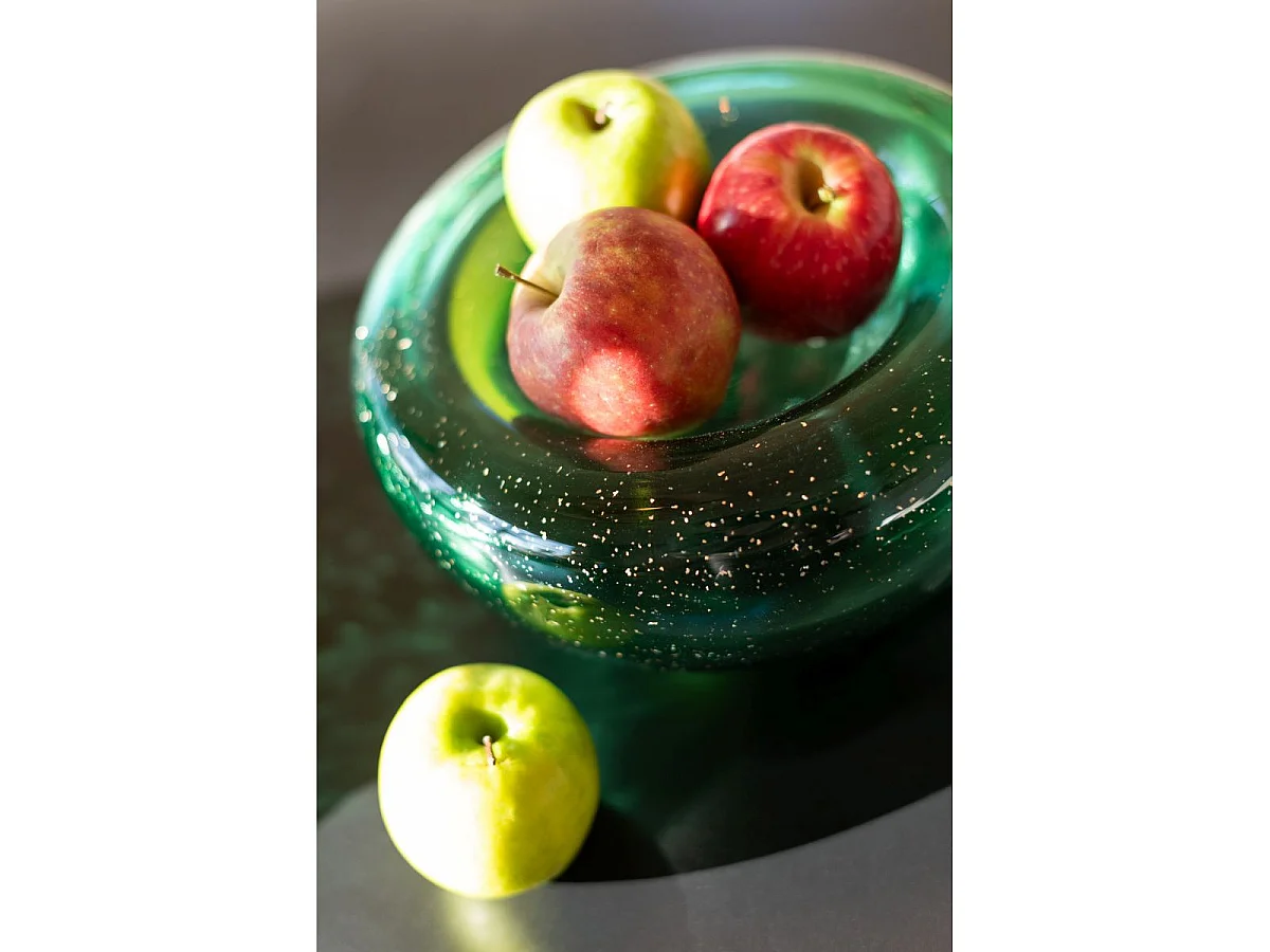Coupelle Déco en Verre "Carol" 26cm Vert Émeraude
