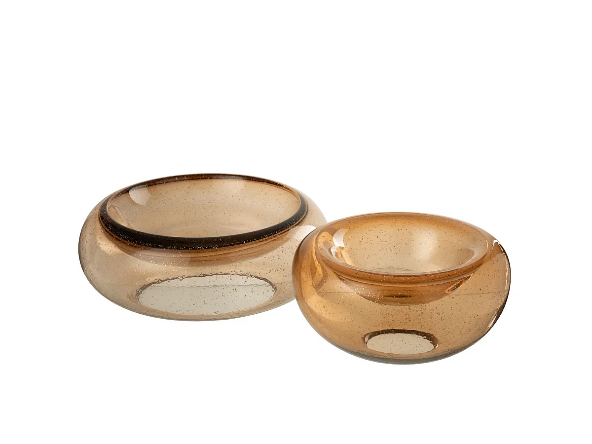 Coupelle Déco en Verre "Carol" 26cm Caramel