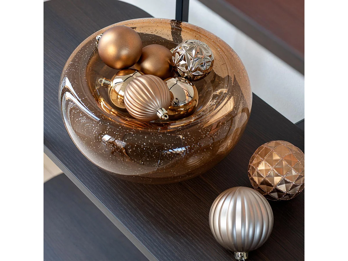 Coupelle Déco en Verre "Carol" 26cm Caramel