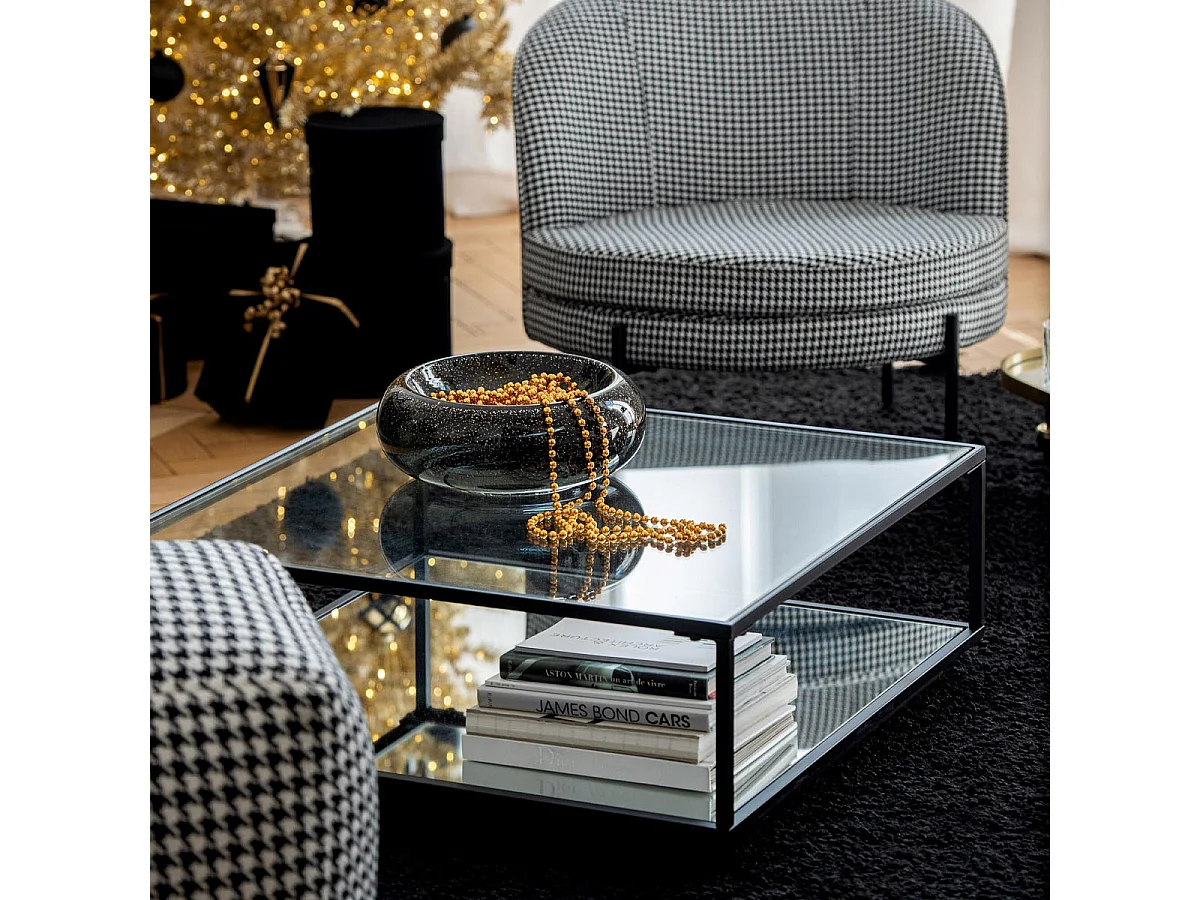 Coupelle Déco en Verre "Carol" 33cm Noir