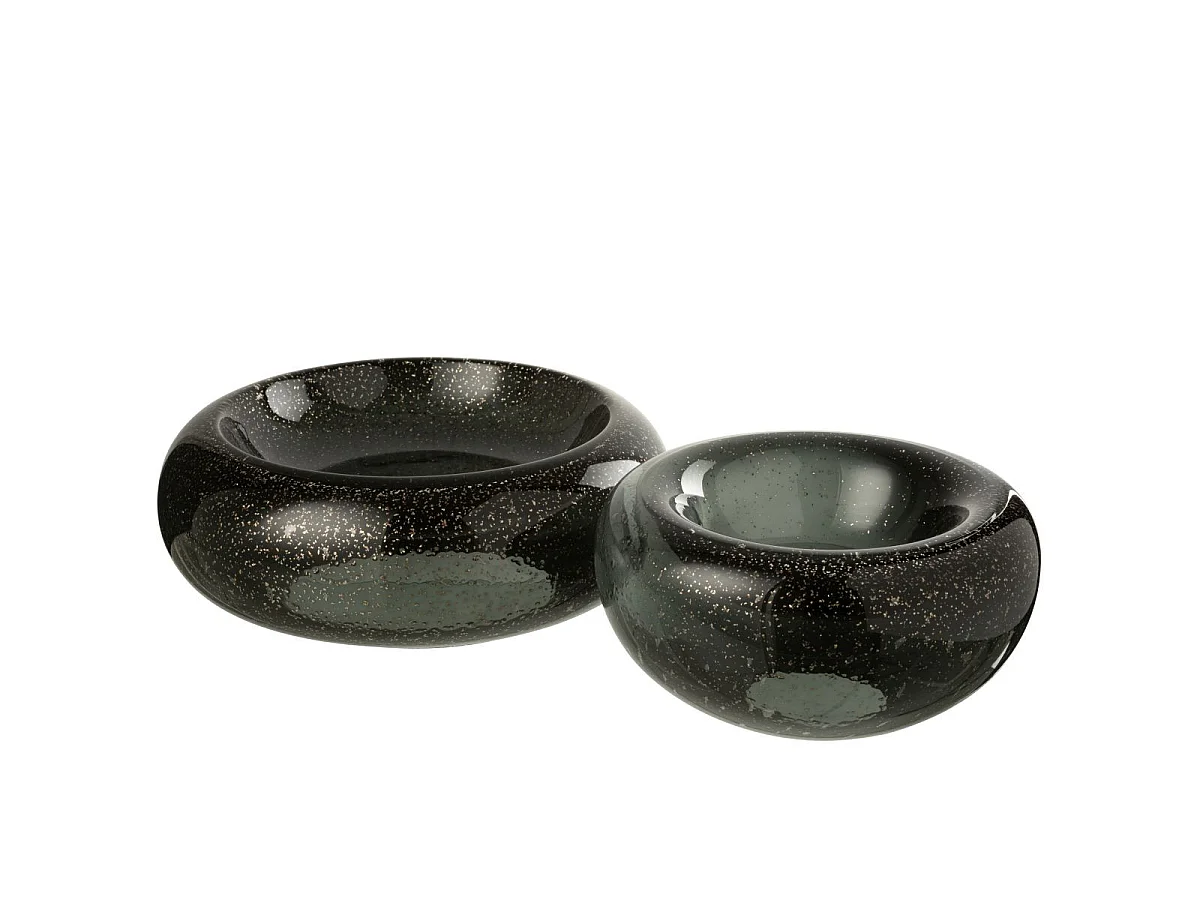 Coupelle Déco en Verre "Carol" 26cm Noir