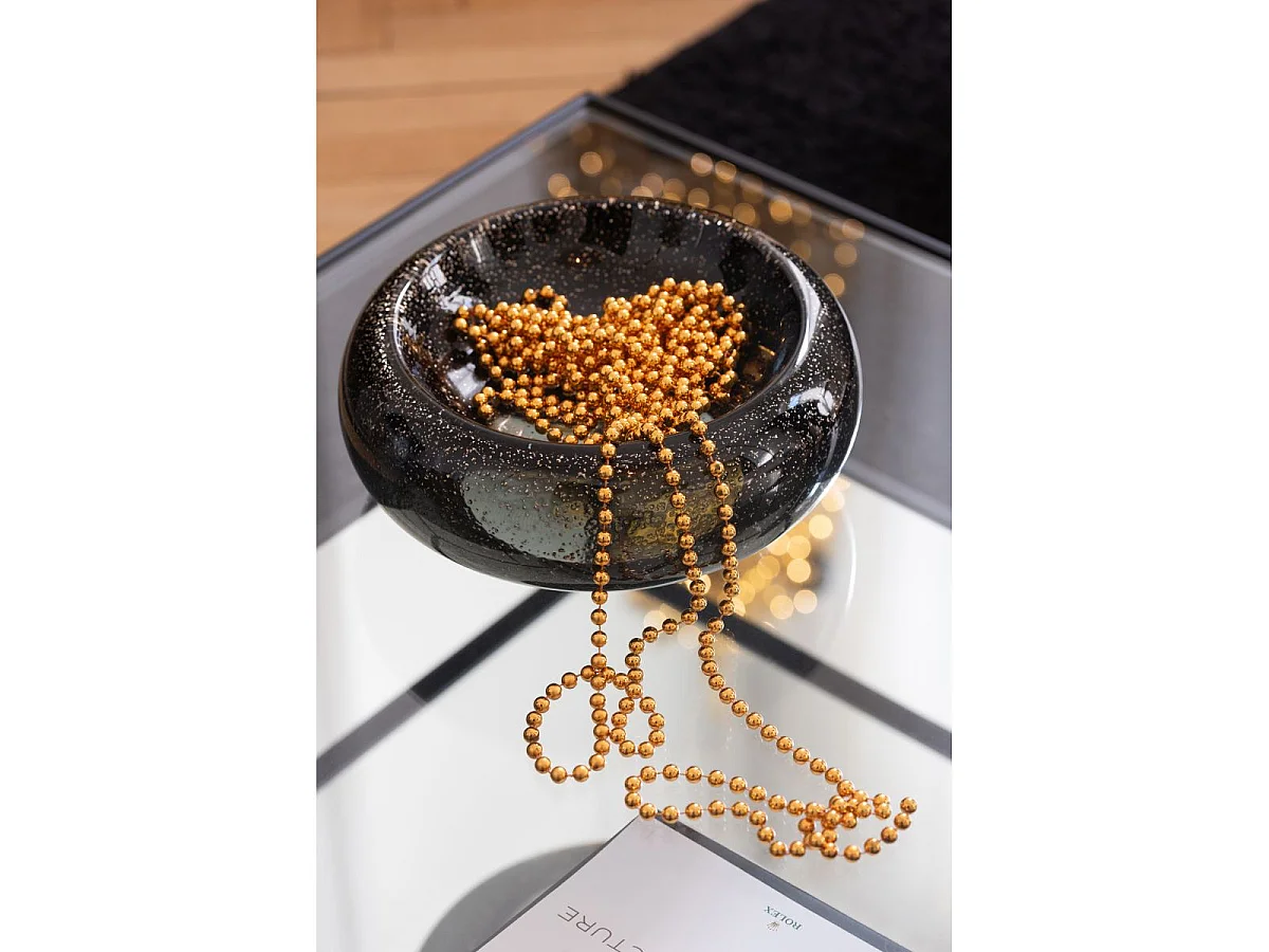 Coupelle Déco en Verre "Carol" 26cm Noir