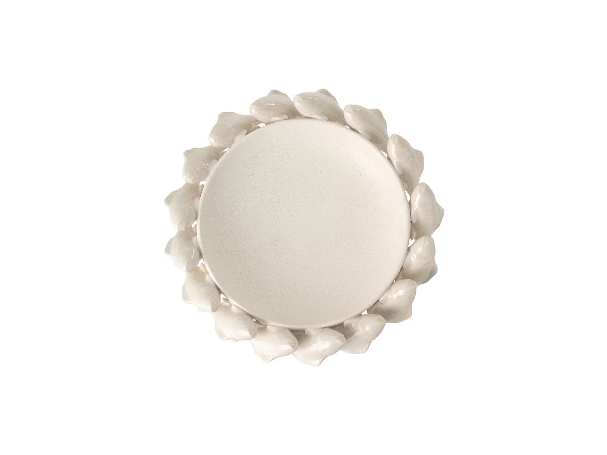Coupelle Déco Poisson "Grey" 32cm Blanc Cassé