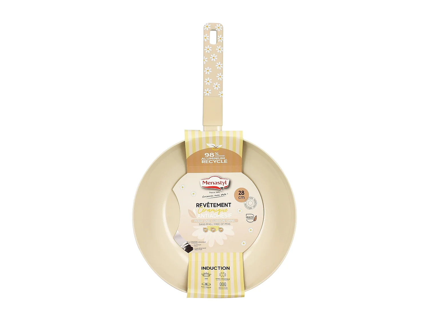 Menastyl - Wok Marguerite 28cm En Aluminium