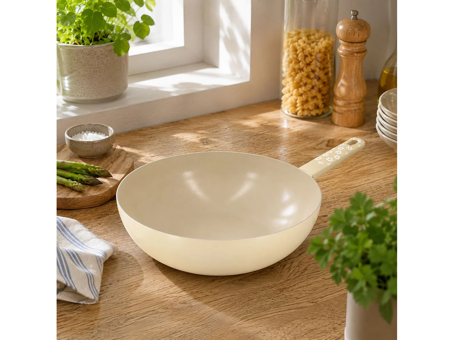 Menastyl - Wok Marguerite 28cm En Aluminium