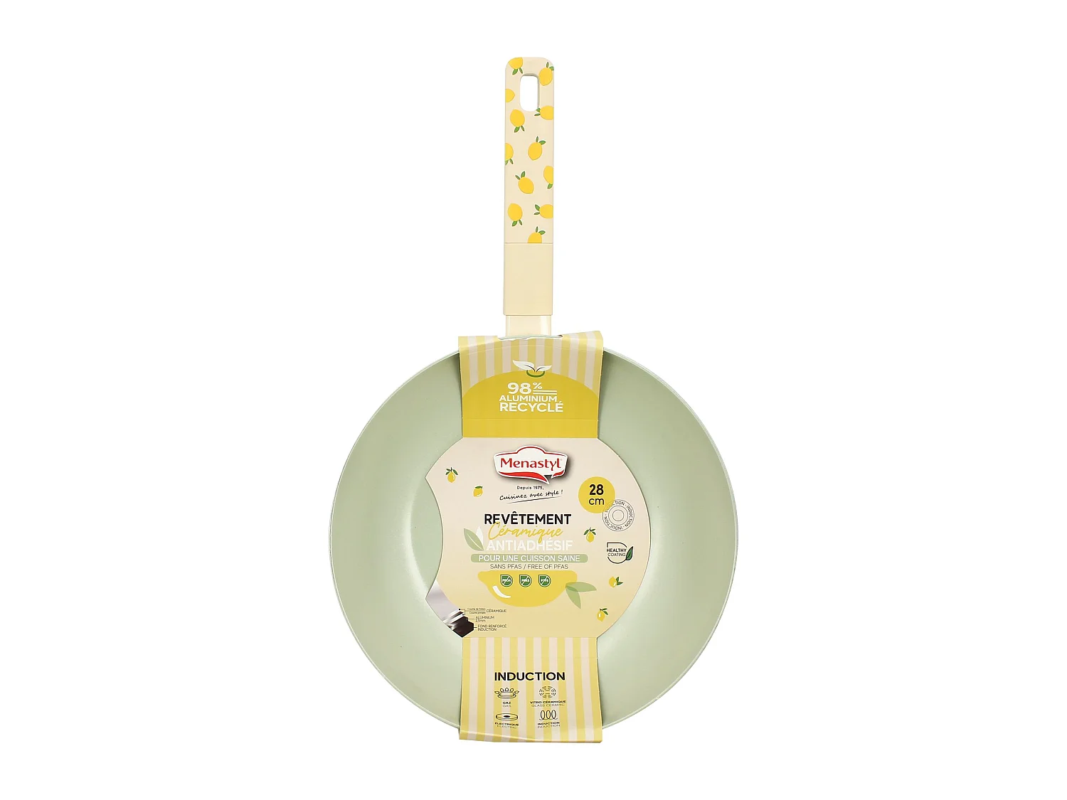 Menastyl - Wok Citron 28cm En Aluminium