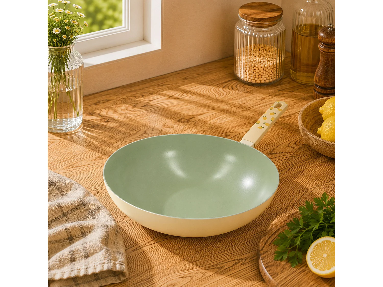 Menastyl - Wok Citron 28cm En Aluminium