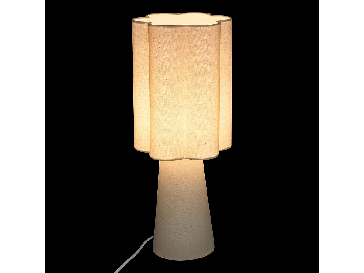 Lampe à Poser Fleur "Blanca" 44cm Beige
