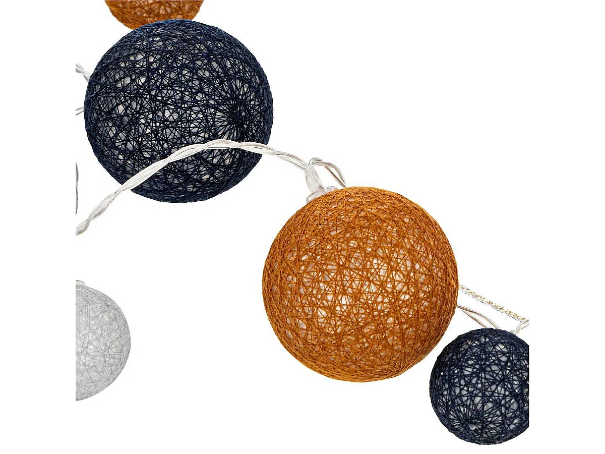Guirlande Lumineuse 20 Boules "LED" 340cm Orange