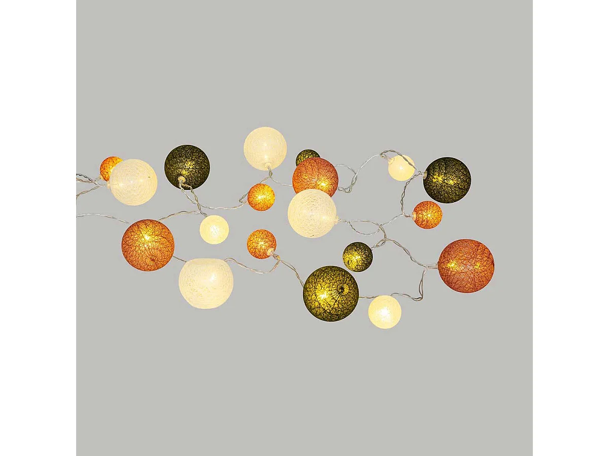 Guirlande Lumineuse 20 Boules "LED" 340cm Rose