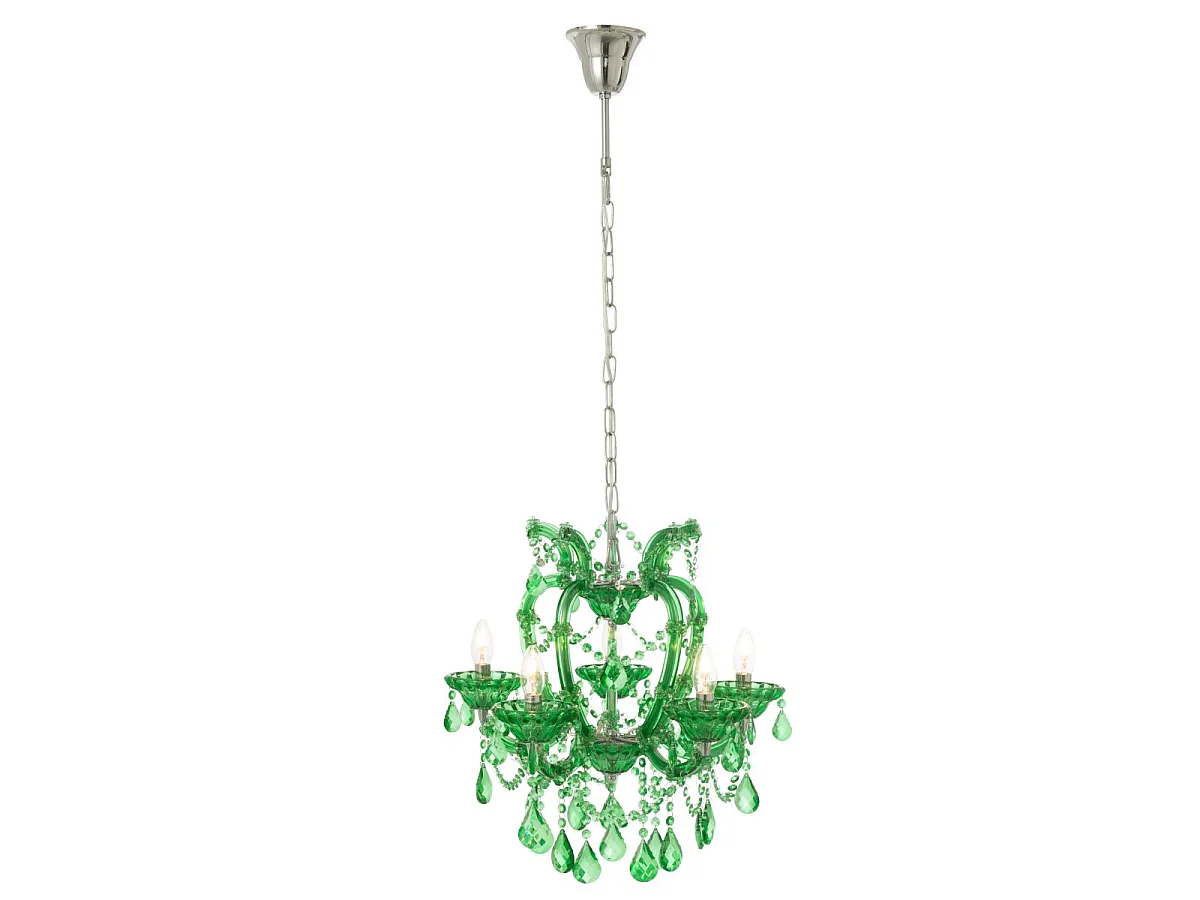 Lustre en Verre "Antique" 57cm Vert Émeraude