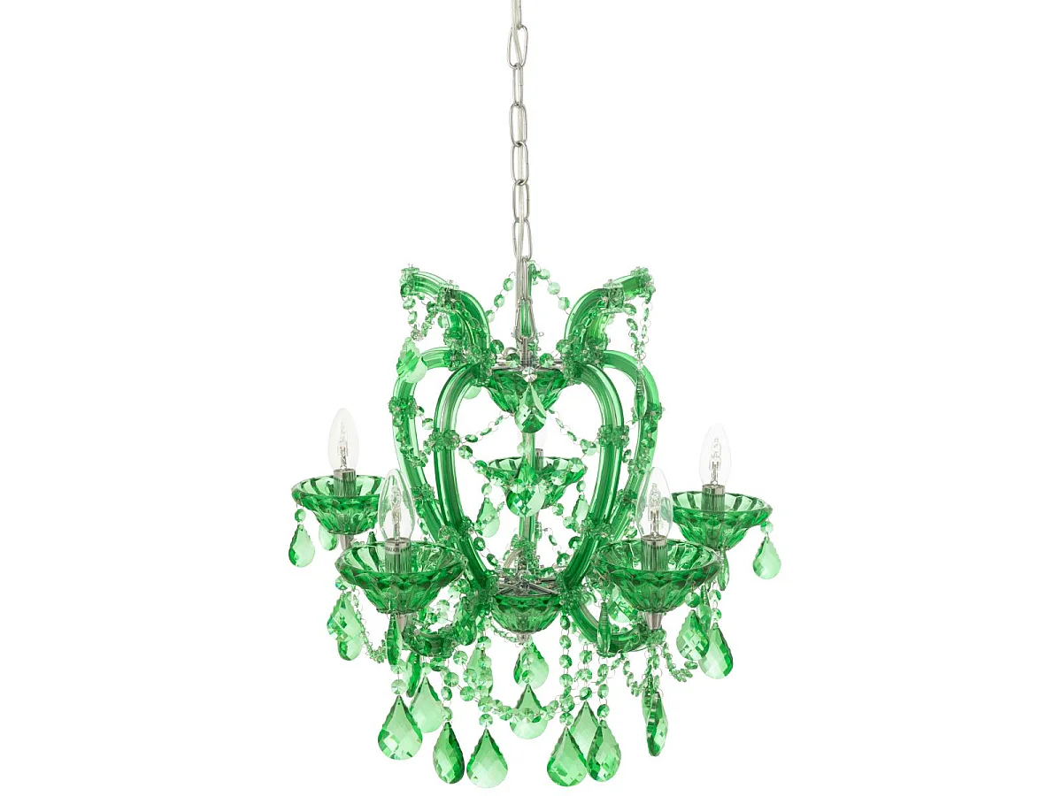Lustre en Verre "Antique" 57cm Vert Émeraude