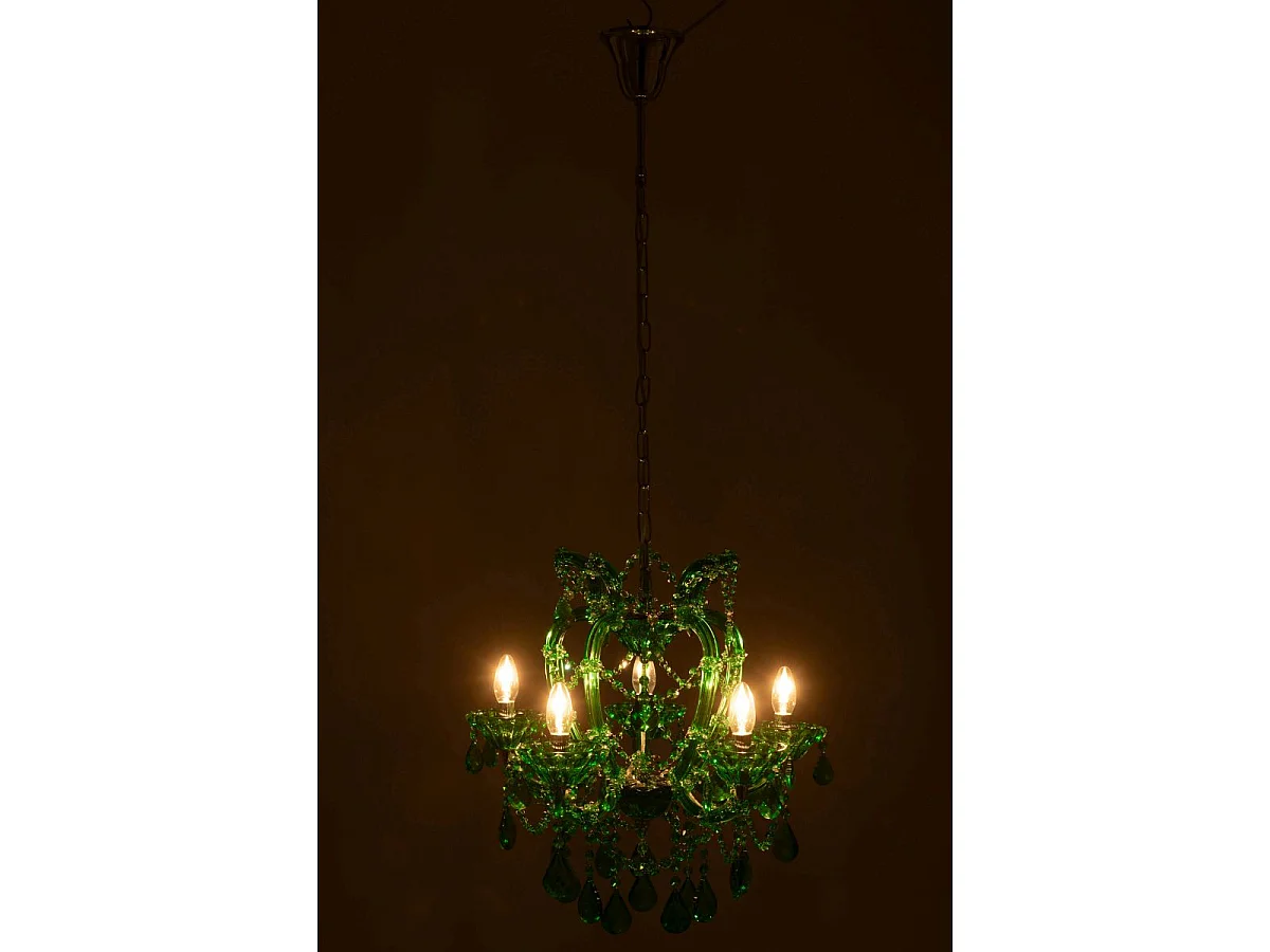 Lustre en Verre "Antique" 57cm Vert Émeraude
