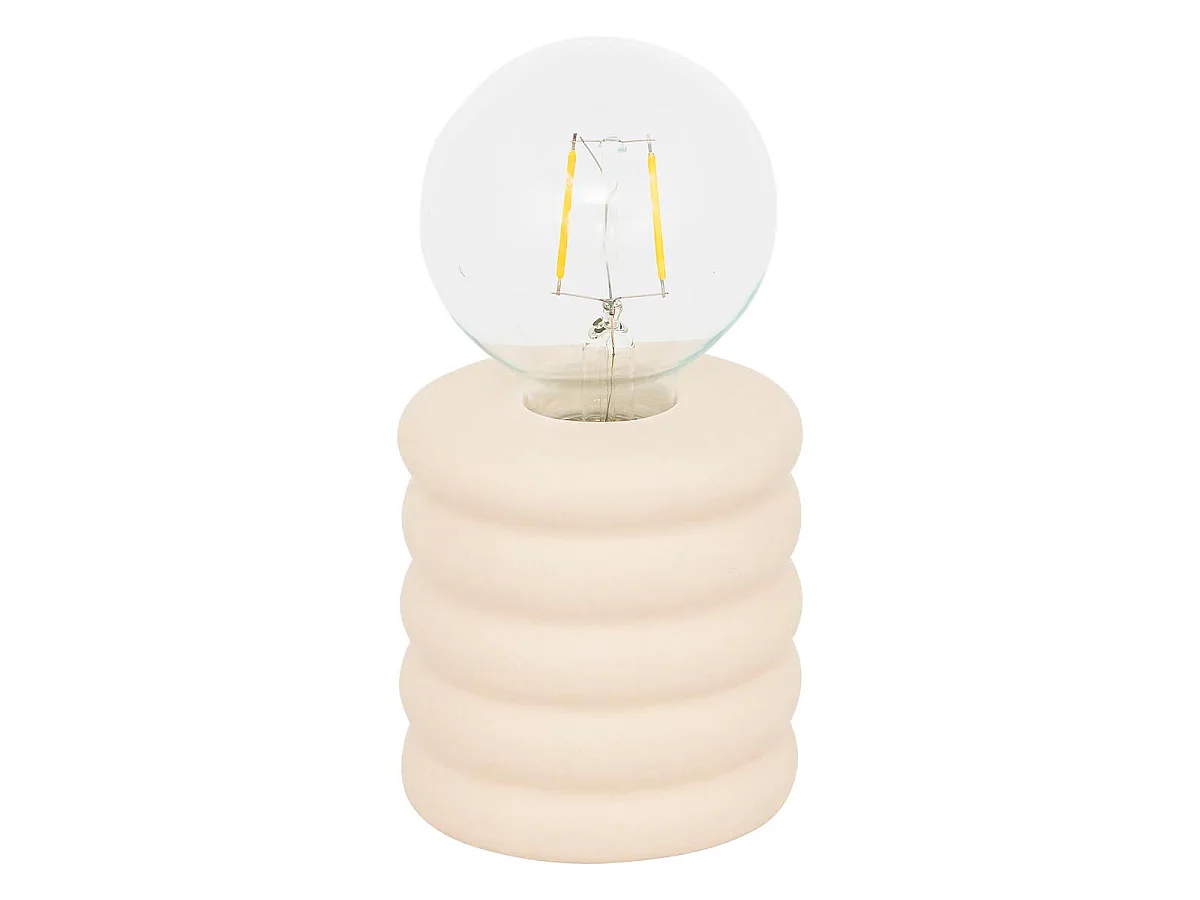Lampe à Poser LED en Dolomite "Perry" 19cm Beige