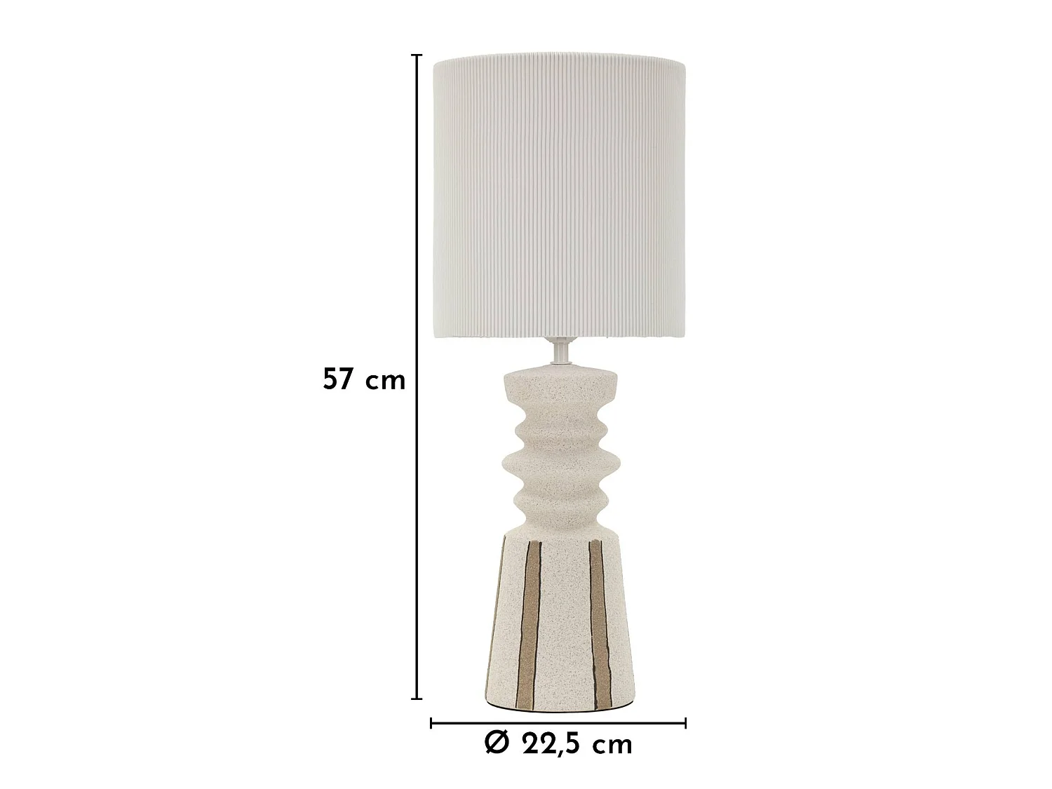 Lampe à Poser en Céramique "Tribal" 57cm Multicolore