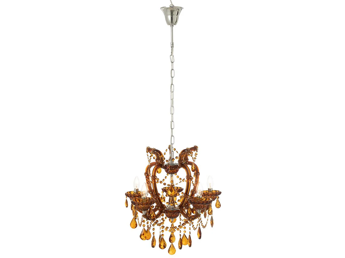 Lustre en Verre "Antique" 57cm Marron