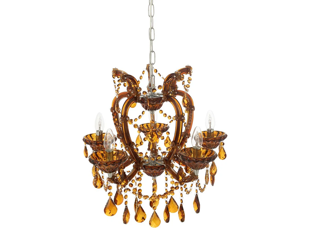 Lustre en Verre "Antique" 57cm Marron