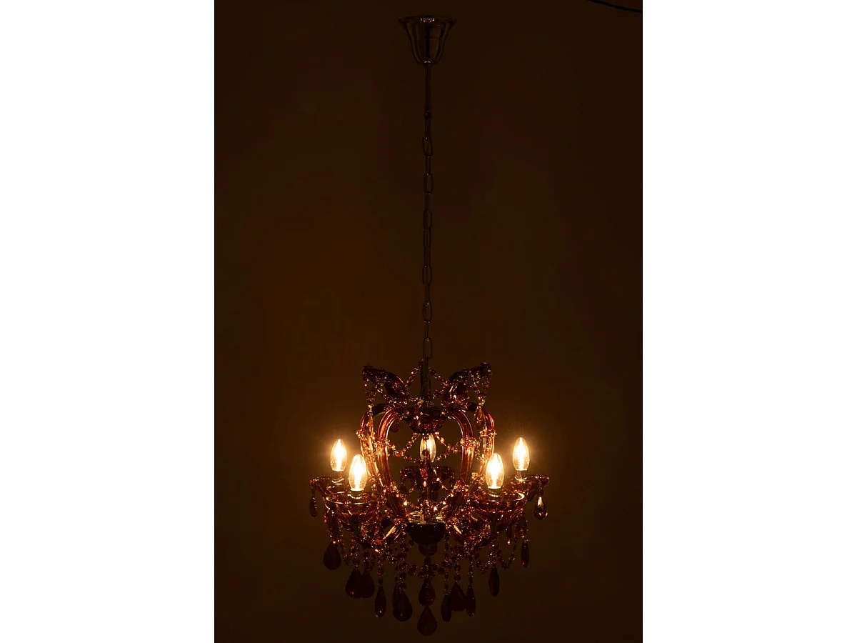 Lustre en Verre "Antique" 57cm Marron