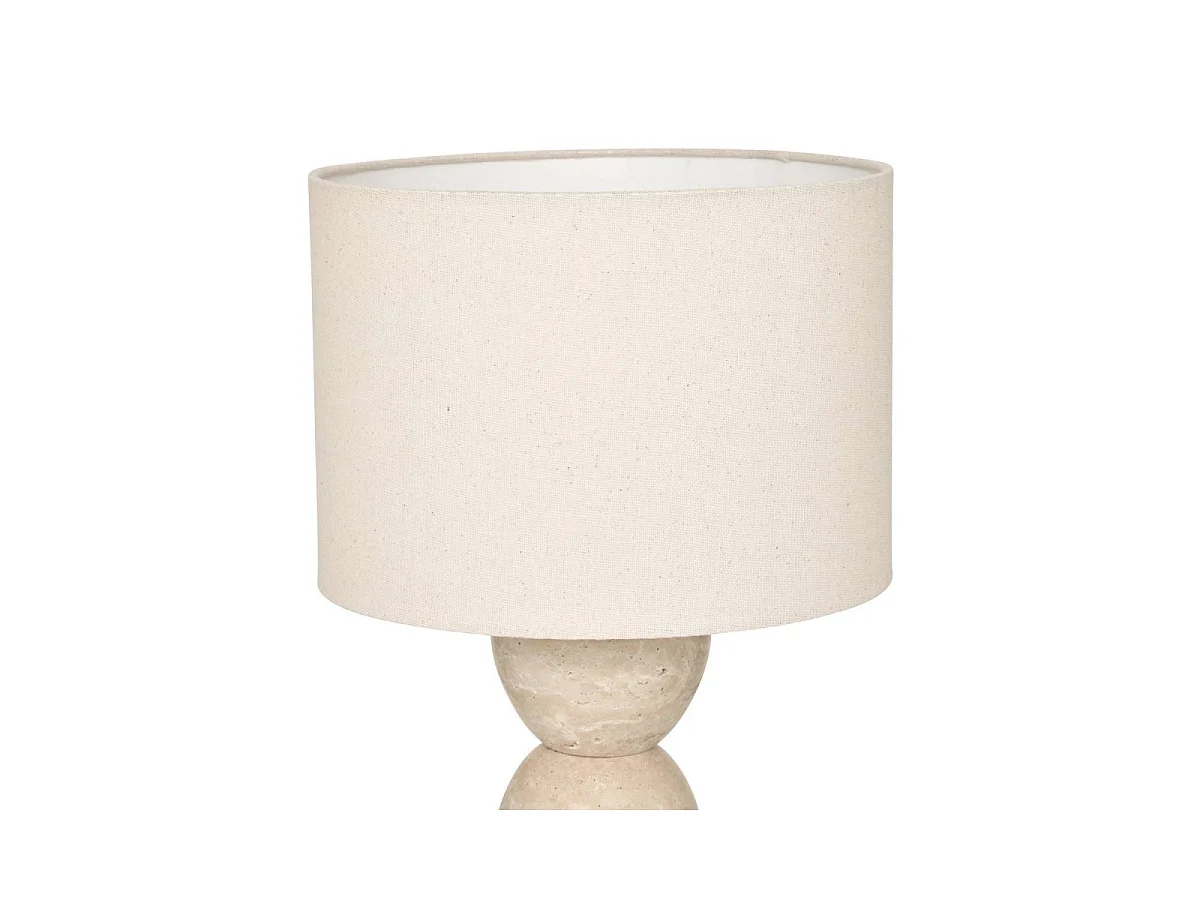 Lampe à Poser en Travertin "Erin" 47cm Beige