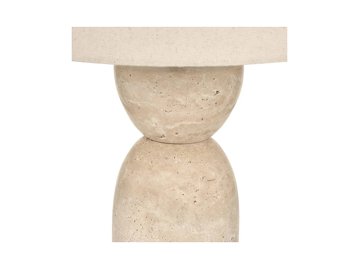 Lampe à Poser en Travertin "Erin" 47cm Beige