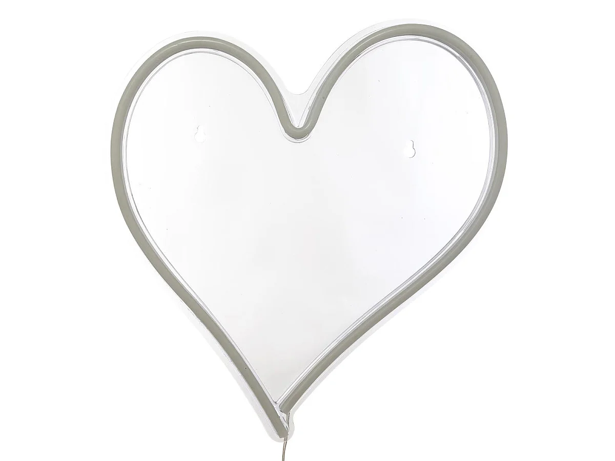 Lampe Murale Néon LED "Cœur" 34cm Rouge