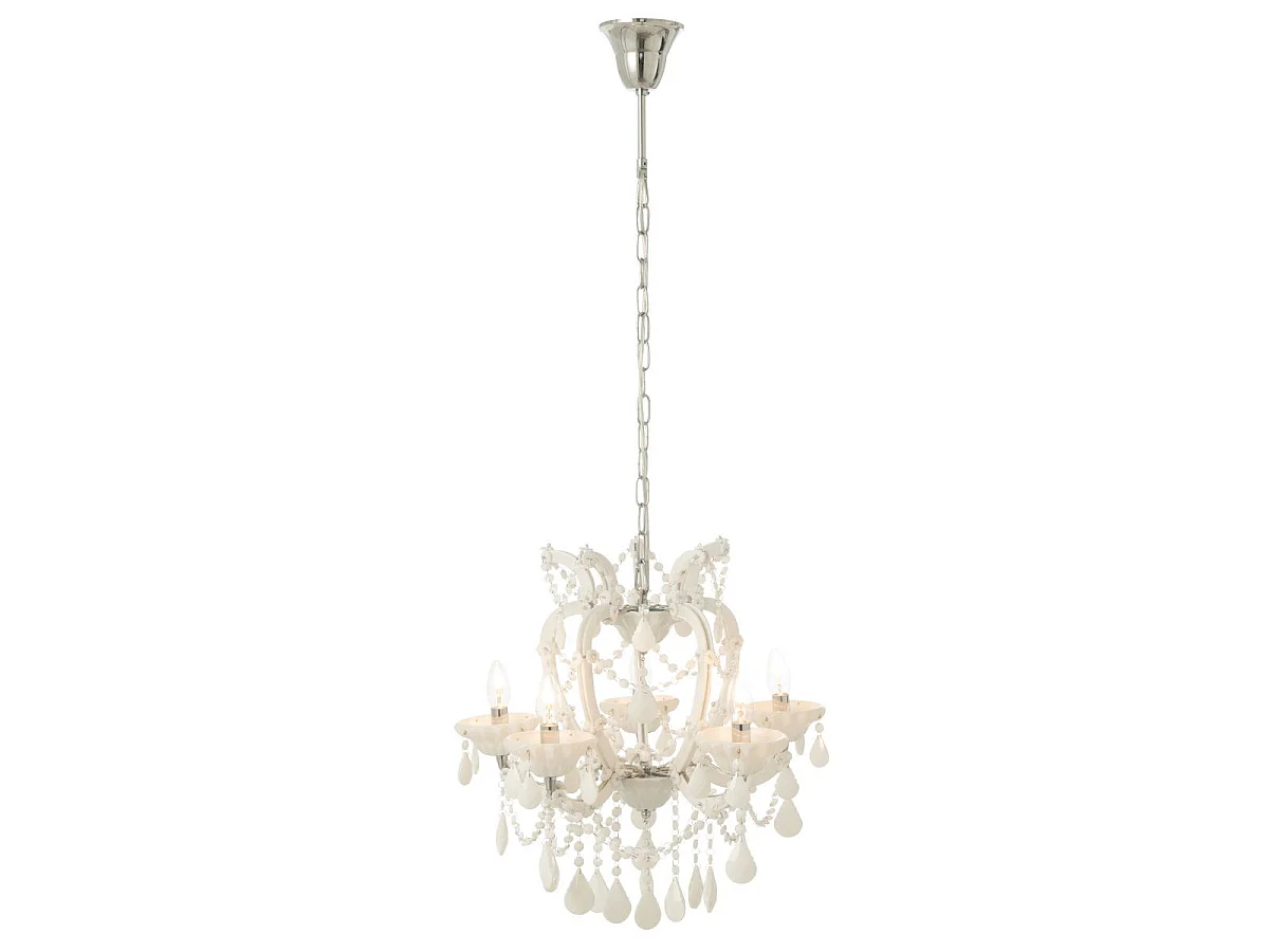 Lustre en Verre "Antique" 57cm Blanc