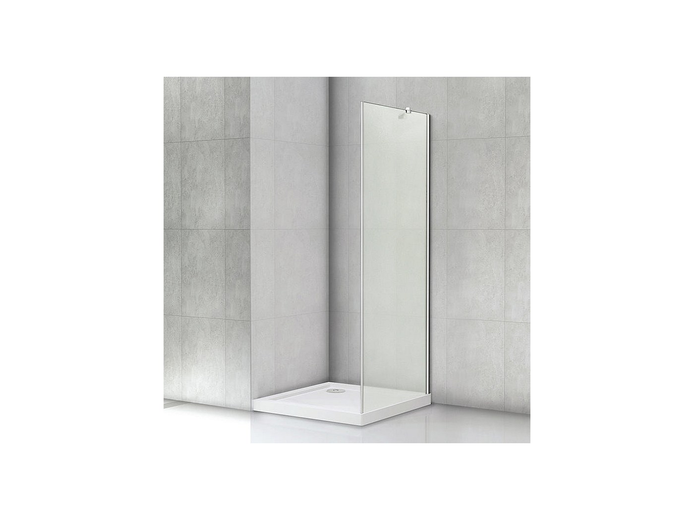 Paroi de douche 68x190cm en 8mm verre dépoli et anticalcaire, paroi de