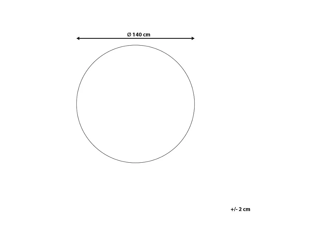 Vloerkleed KULLAR ø 140 cm Beige