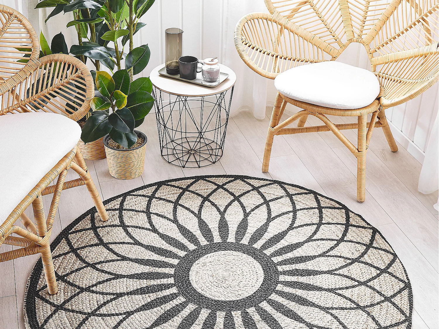 Tapis KULLAR ø 140 cm Beige