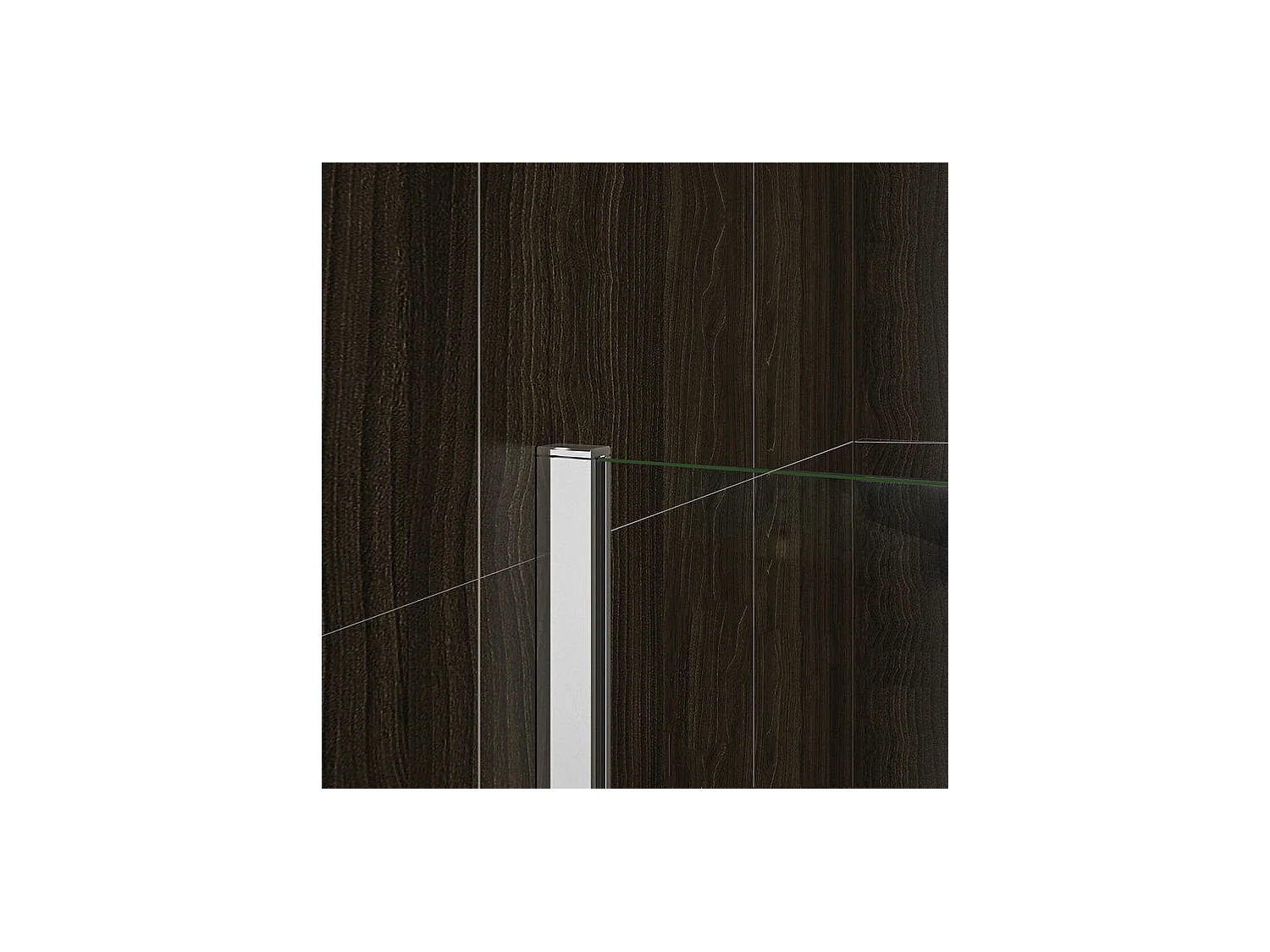 Paroi de douche à l'italienne 130+30x200cm avec retour pivotant - Verre 8mm trempé - Avec barre de fixation 140cm en carré