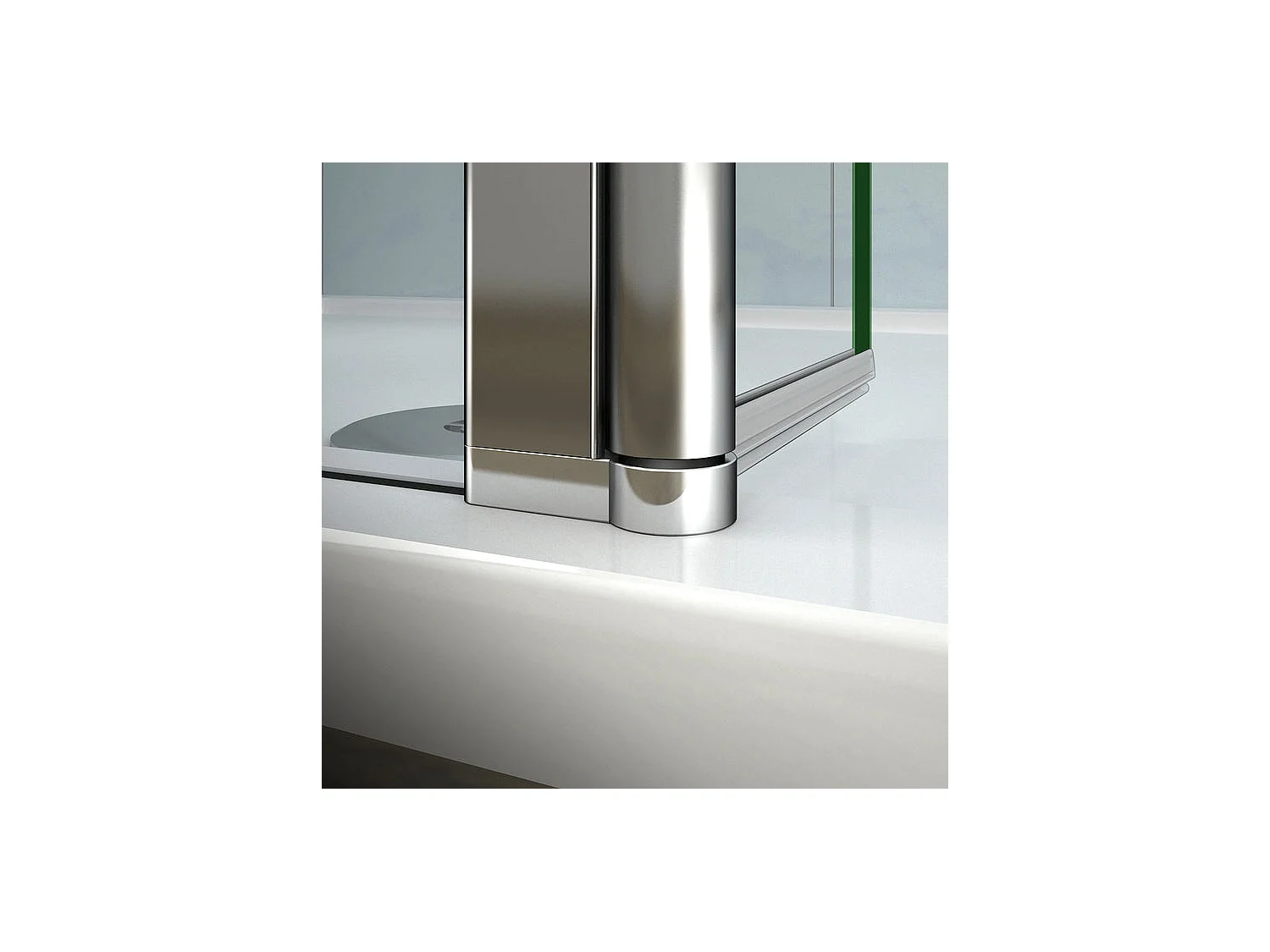 Inloopdouchewand 120+40x200cm met draaibare terugloop - 8mm gehard glas - Met cilindrische bevestigingsstang 70-120cm