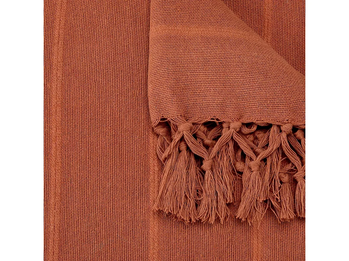 Jeté de Lit "Anjali" 160x220cm Terracotta