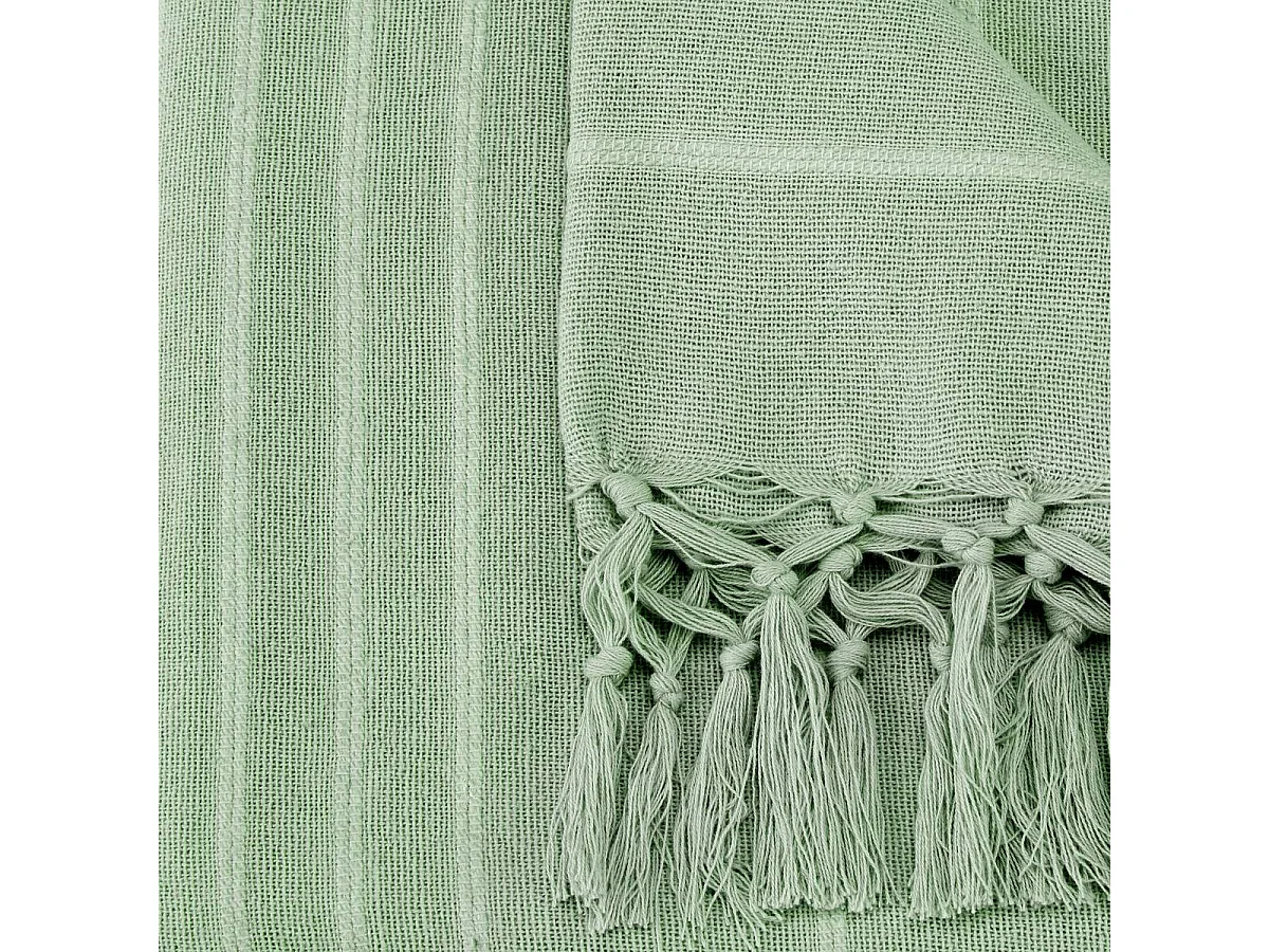 Jeté de Lit "Anjali" 160x220cm Vert Céladon