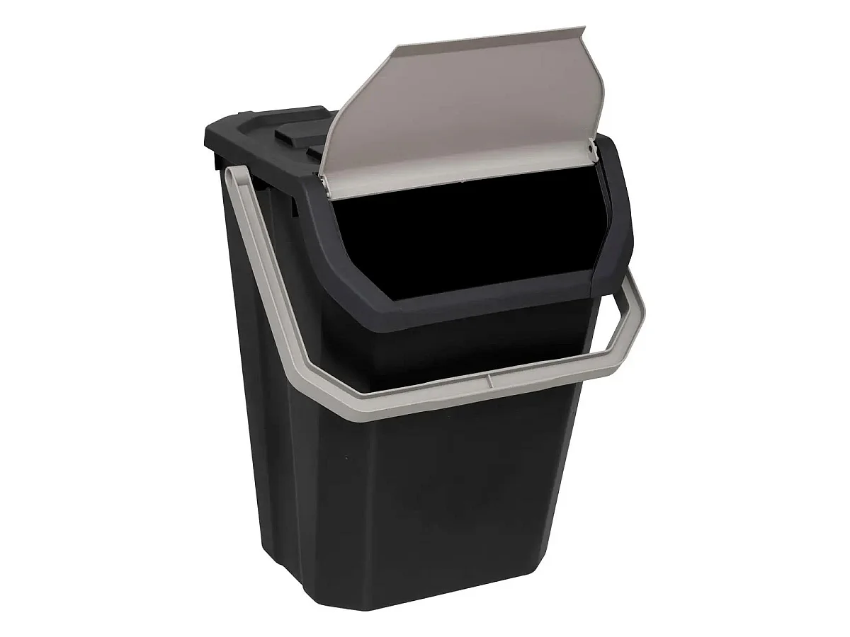 Poubelle de Tri "Empilable" 37L Noir