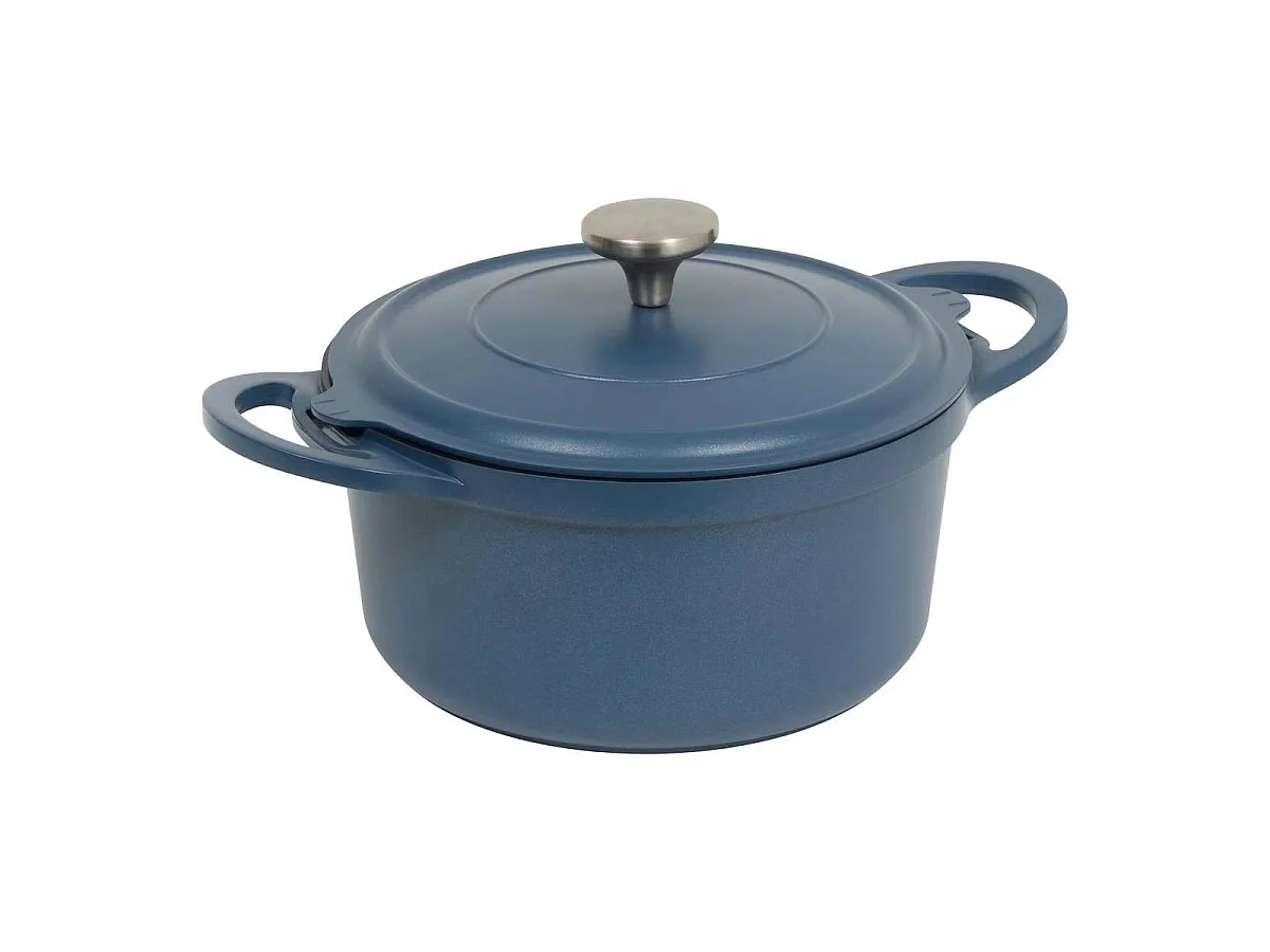 Cocotte Avec Panier Vapeur "Kirk" 24cm Bleu