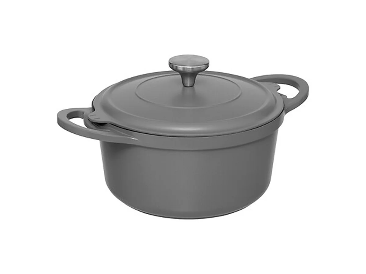 Cocotte Avec Panier Vapeur "Kirk" 24cm Gris